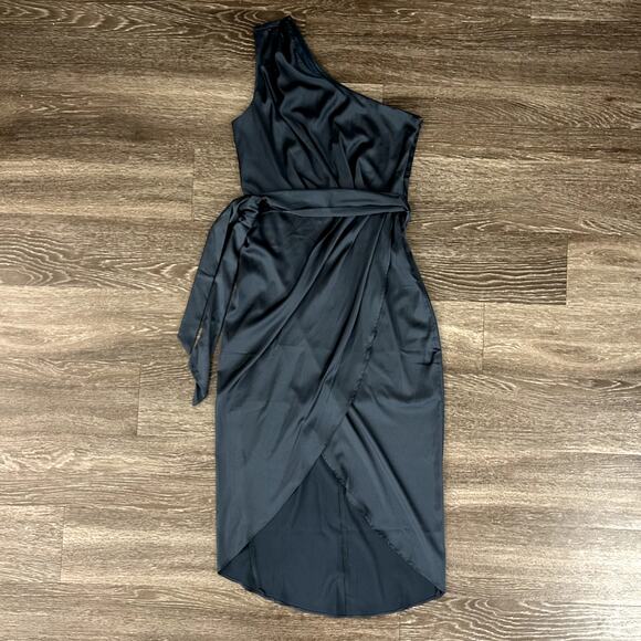 Baltic Born Teal One-Shoulder Midi Dress - Picture 12 of 16